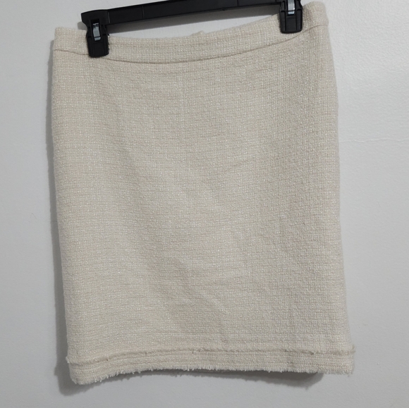 J. Crew ivory wool skirt with liner (4) - Picture 3 of 7